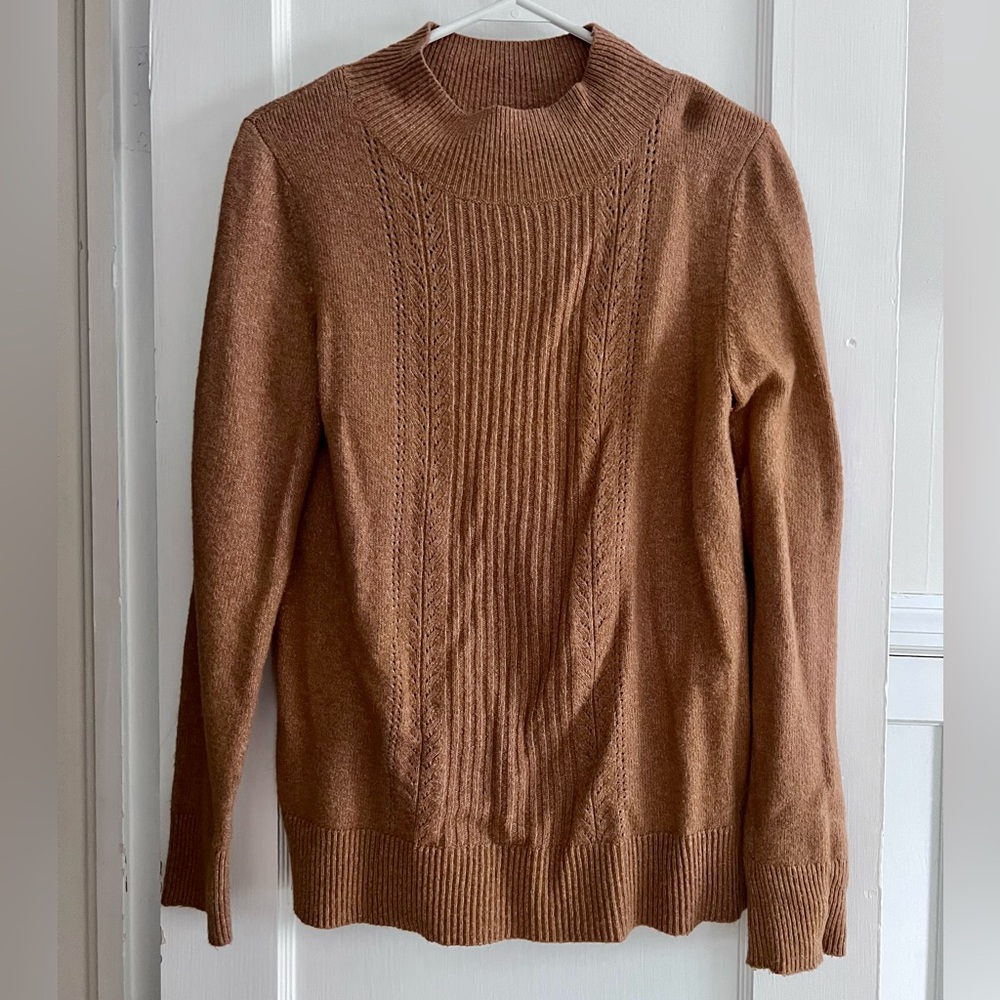 Old Navy Mock Turtleneck Sweater in Camel Color